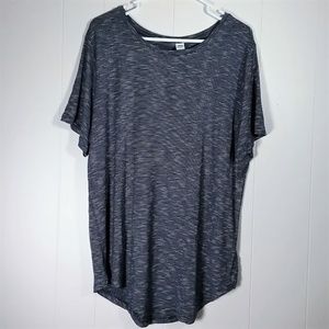 Old Navy striped boat neck curved hem shirt XL